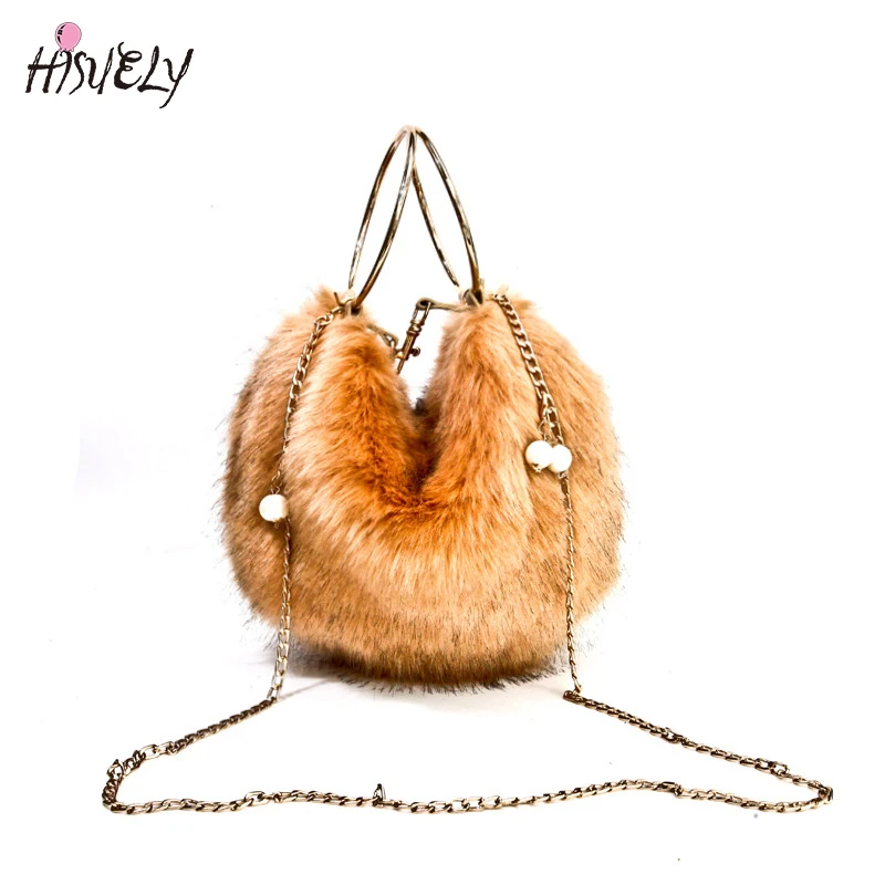 2021 Новый На зимнем меху Ретро Сумки из натуральной кожи женская сумка мешок