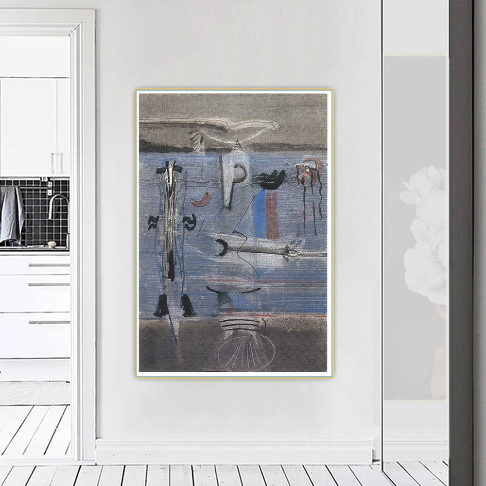 Картина маслом на холсте Ночная драма современный известный постер с