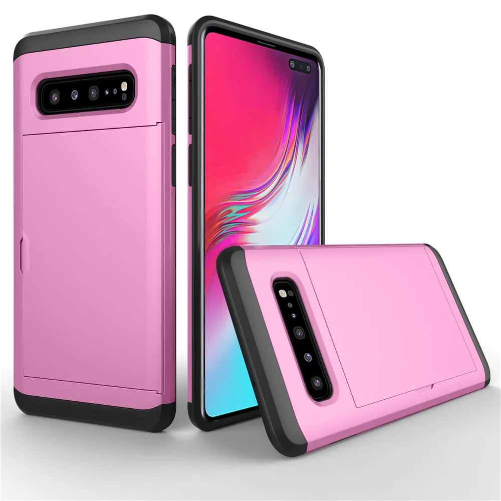 VRSDES деловой чехол для телефона для samsung Galaxy S10 S10E S10 Plus S9 S8 S7 скользящий защитный чехол с отделениями для карт чехол для samsung Note 9 8