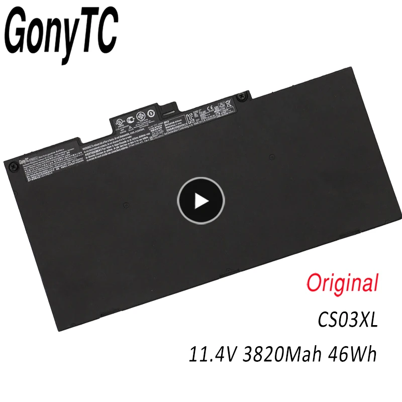 Оригинальный аккумулятор GONYTC CS03XL для ноутбука 11 4 в 745 Втч HP EliteBook 840 G3 850 G2 G4 ZBook 15U