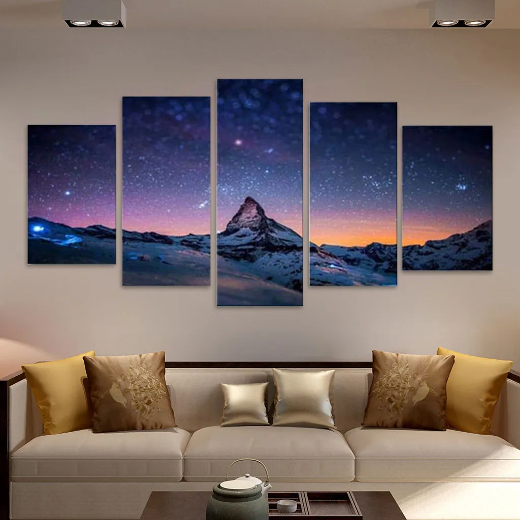 Семейный декор пейзаж картина заката морской волны настенные украшения домашнее