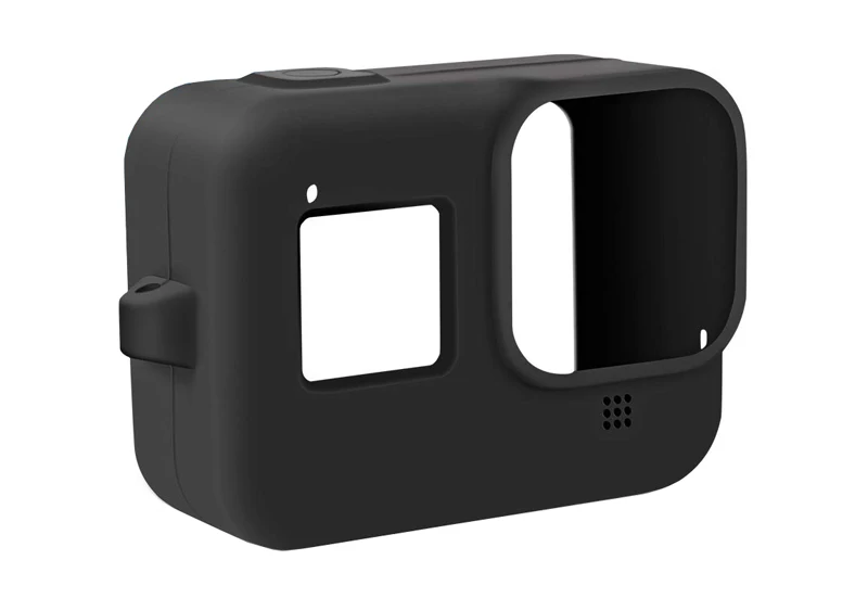 Силиконовый чехол для GoPro Hero 8, черное закаленное стекло, защита экрана, защитная пленка для объектива, чехол для Go Pro 8, аксессуары