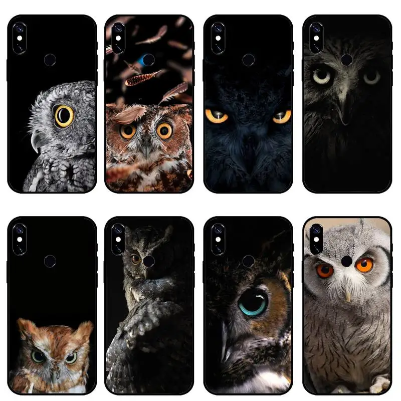 

Owl night animal birds funny Phone Case For Xiaomi mi 9 9t 10 redmi 9 9a 8 8a note 10 9 9s 8 8t 7 pro max funda