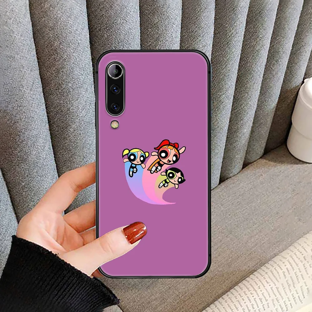 

Power Cute puff Girl Phone Case cover For XIAOMI redmi note K 4 5 6 7 8 9 10 20 30 3 A X Pro ultra black waterproof soft bumper