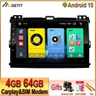 9 ''Android 10 автомобильный мультимедийный плеер для Toyota Land Cruiser Prado 120 2004-2009 Автомобильный Радио GPS навигация WIFI Bluetooth плеер