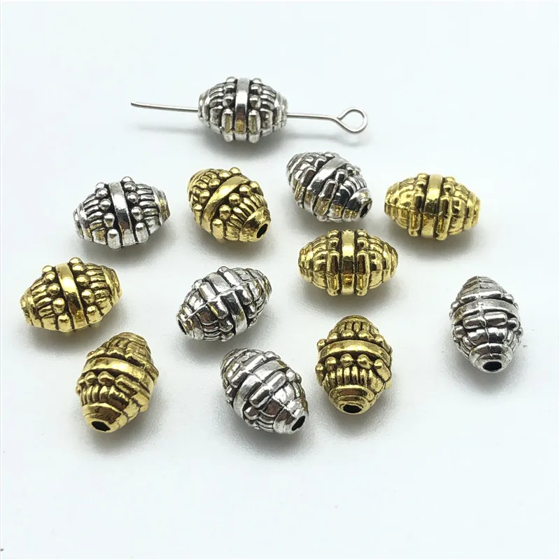 

20pcs olive shape pattern bead connection for jewelry making DIY handmade bracelet necklace accessories material