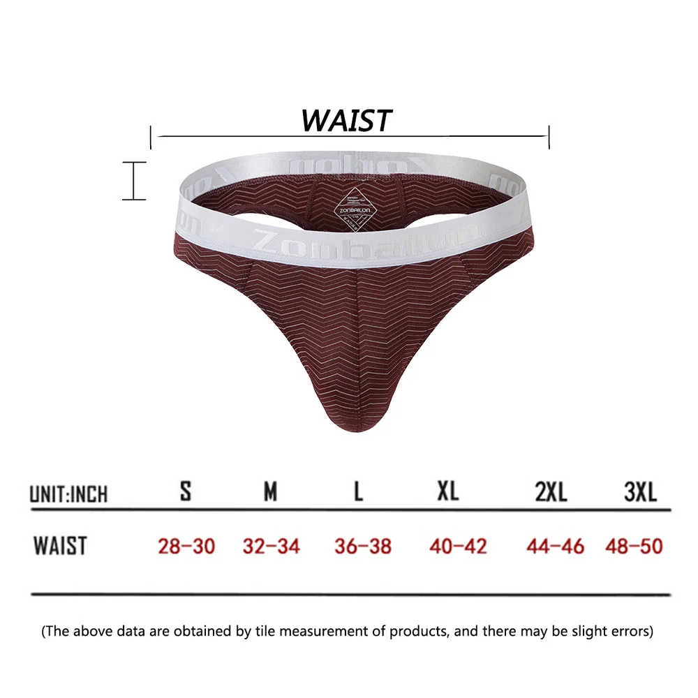 Underwear Thong Lingerie Stretch Men Sexy Bikini Panties Briefs Low-Waist Breathable Men's