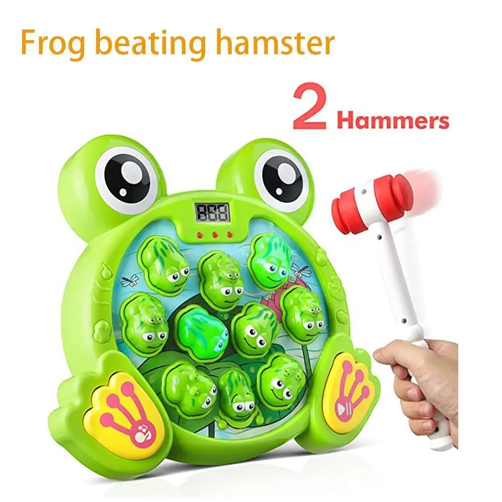 

Интерактивная игра лягушка, Детские интерактивные веселые игрушки, игры с музыкой и светом, Детские молотки 2