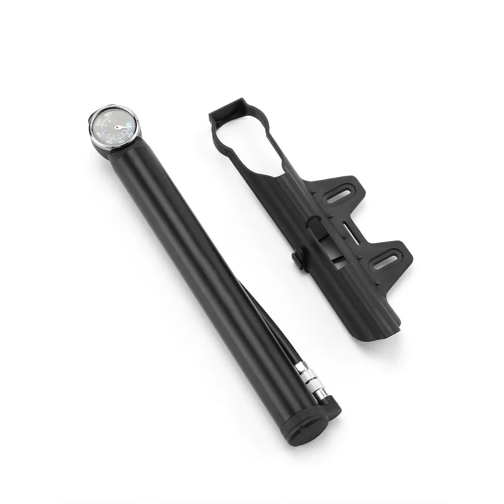 

Mini Bike Pump with Pressure Gauge Aluminum Alloy Portable Air Compressor for Bicycle Motorcycle Tires Ball and Other Inflatable