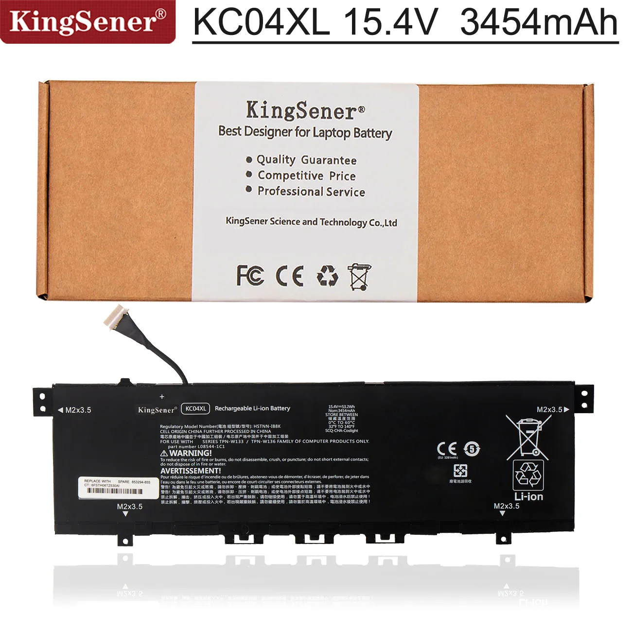KingSener-Batería de HSTNN-DB8P KC04XL KCO4XL, para HP ENVY x360 Convertible PC 13 13-ah0001la 13-ah0002nj L08544-2B1