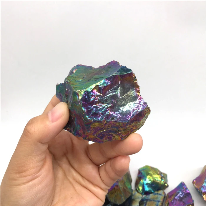 50g Bismuth Titanium angel aura quartz crystal gravel raw crystal tumbled stones