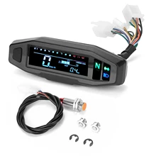 Mini compteur de vitesse numérique LCD universel, odomètre numérique pour moto électrique, compteur de vitesse, odomètre, RPM, jauge de carburant