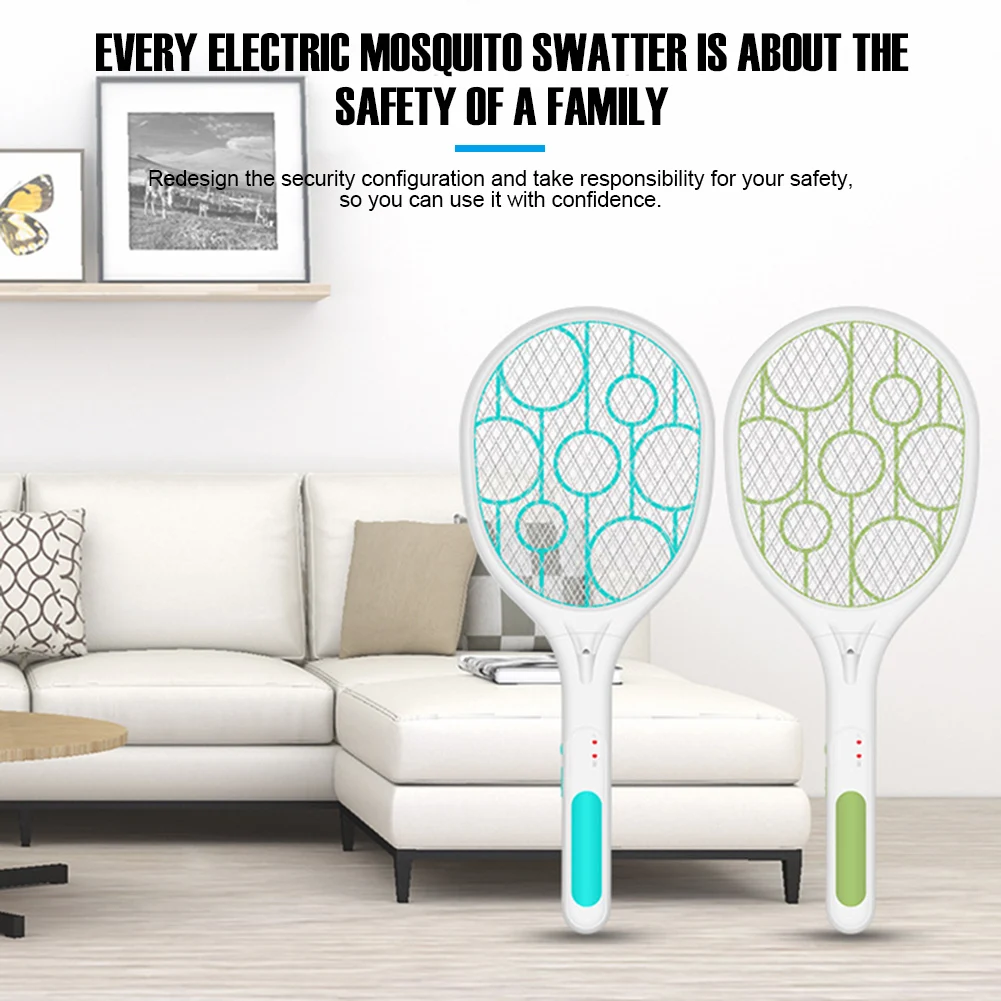 

3600V Electric Bug Zapper Fly Swatter Mosquito Killer And Usb Rechargeable With Led Light Fly Swatters For Indoor Outdoor Use