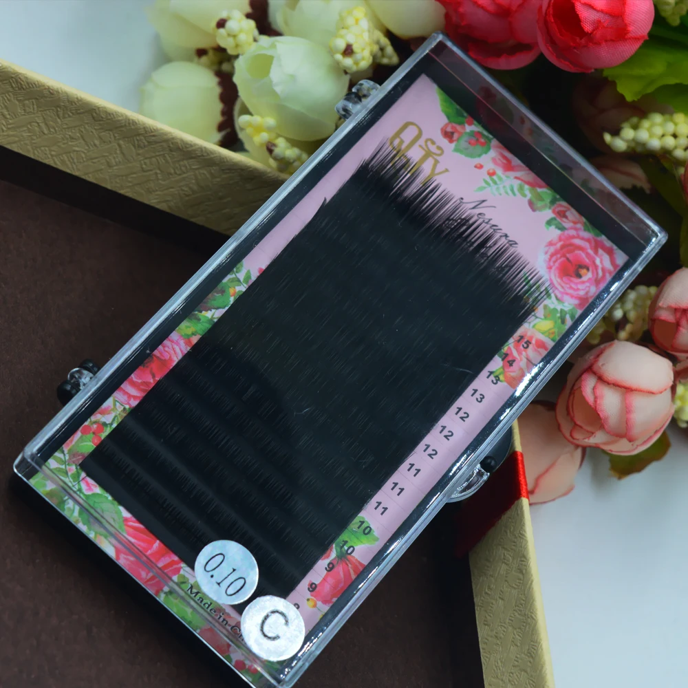 Накладные ресницы из искусственной норки отдельные для наращивания 16 рядов 7-15 мм