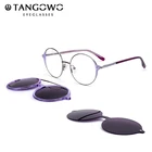 Круглые поляризованные солнцезащитные очки TANGOWO в стиле ретро для женщин, брендовые дизайнерские оптические очки для близорукости 69957
