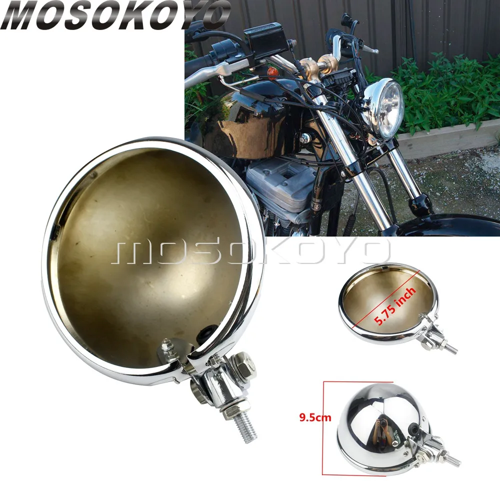 Хромированный мотоциклетный фонарь диагональю 5 75 дюйма для Harley Sportster 883 Cafe Racer