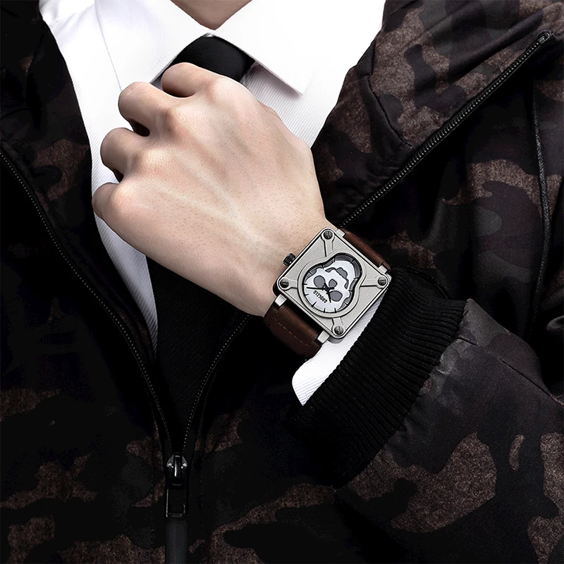 BAOGELA череп часы модные светящиеся Priate кварцевые водонепроницаемые наручные Relogio