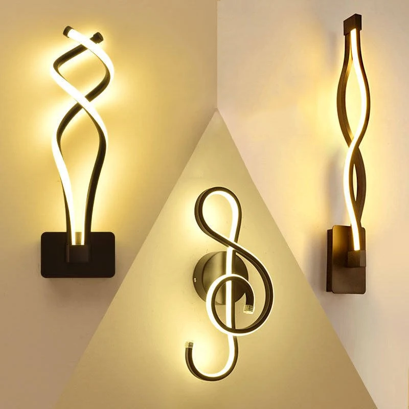 Светодиодная настенная лампа зеркальный светильник бра для ванной черного цвета