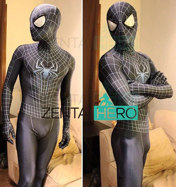 3D принт Новый черный Веном человек паук косплей костюм Zentai супергерой боди