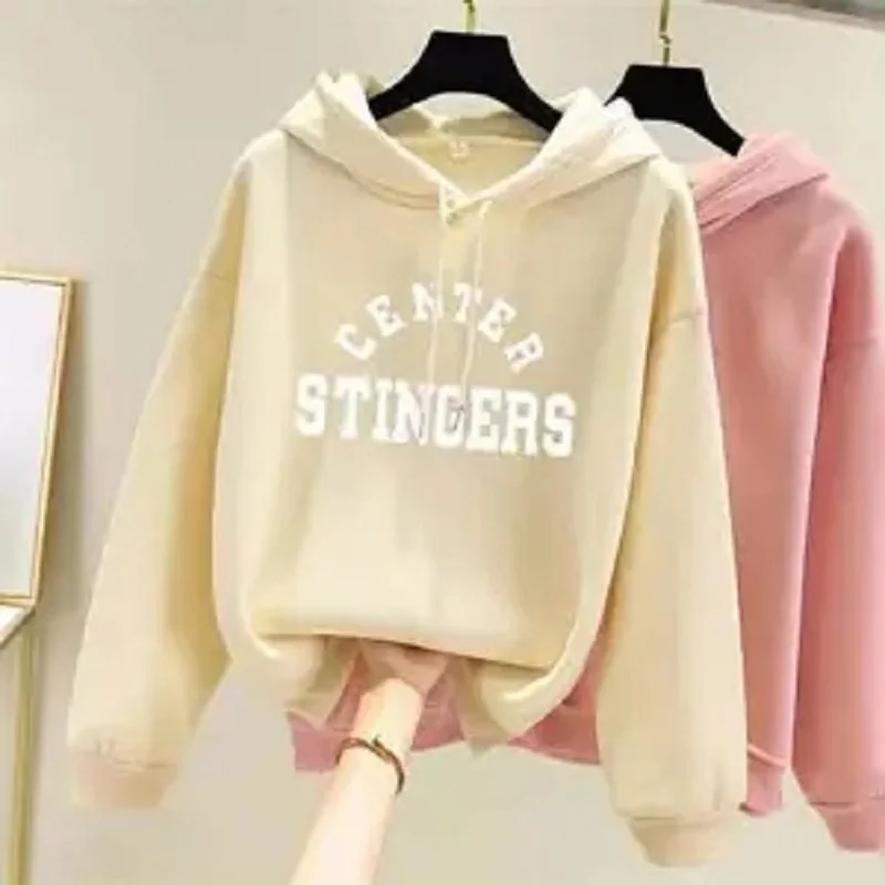 

Women Streetwear hoodie Gothic Oversized long-sleeved hooded Harajuku clothes sweatshirt top Letter printing hoody y2k Kawaii