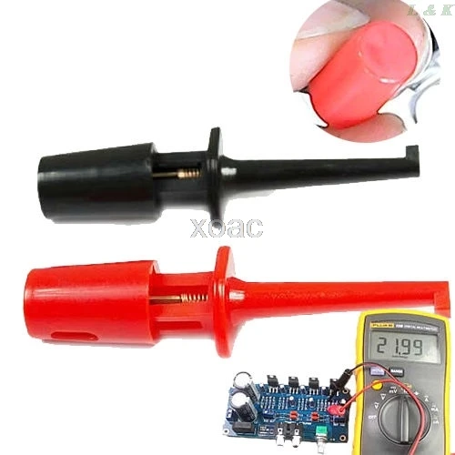1 пара одиночный зажим с крючком тестовый зонд мини-захват для мультиметра M09