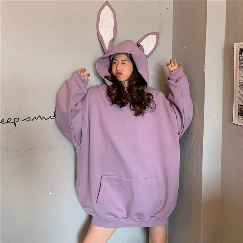 

plus Velvet Large Hoody Long Sleeve RabbitNuyoah