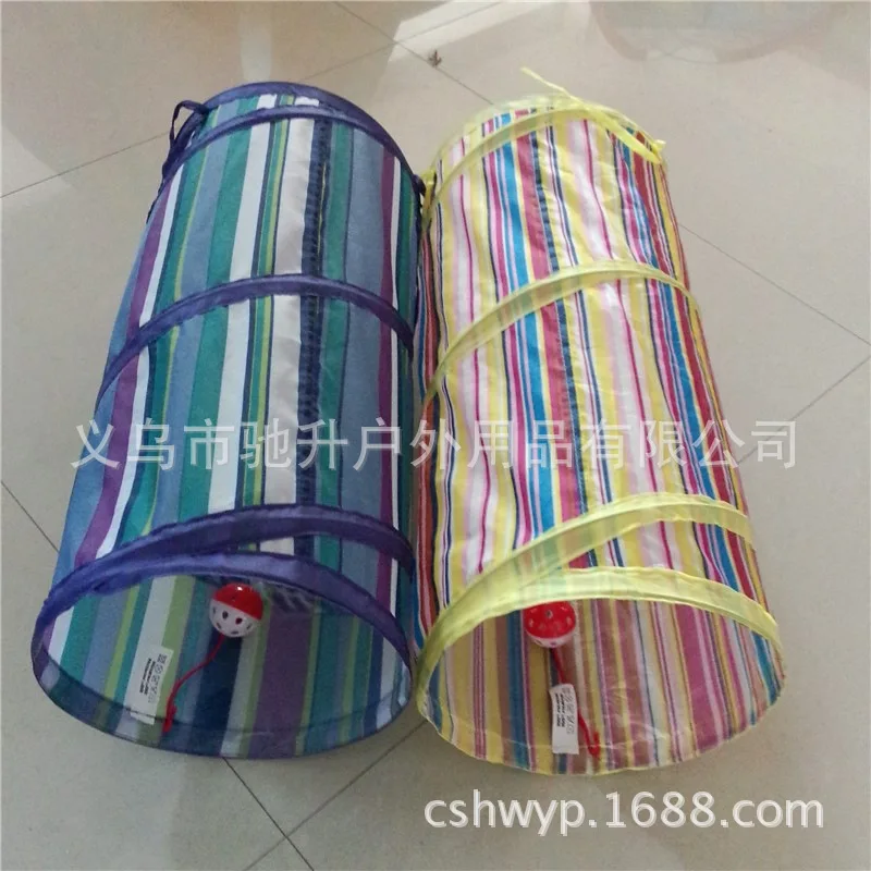 Забавный туннель для кошек 2 отверстия игровые трубки Шары складной Crinkle игрушки