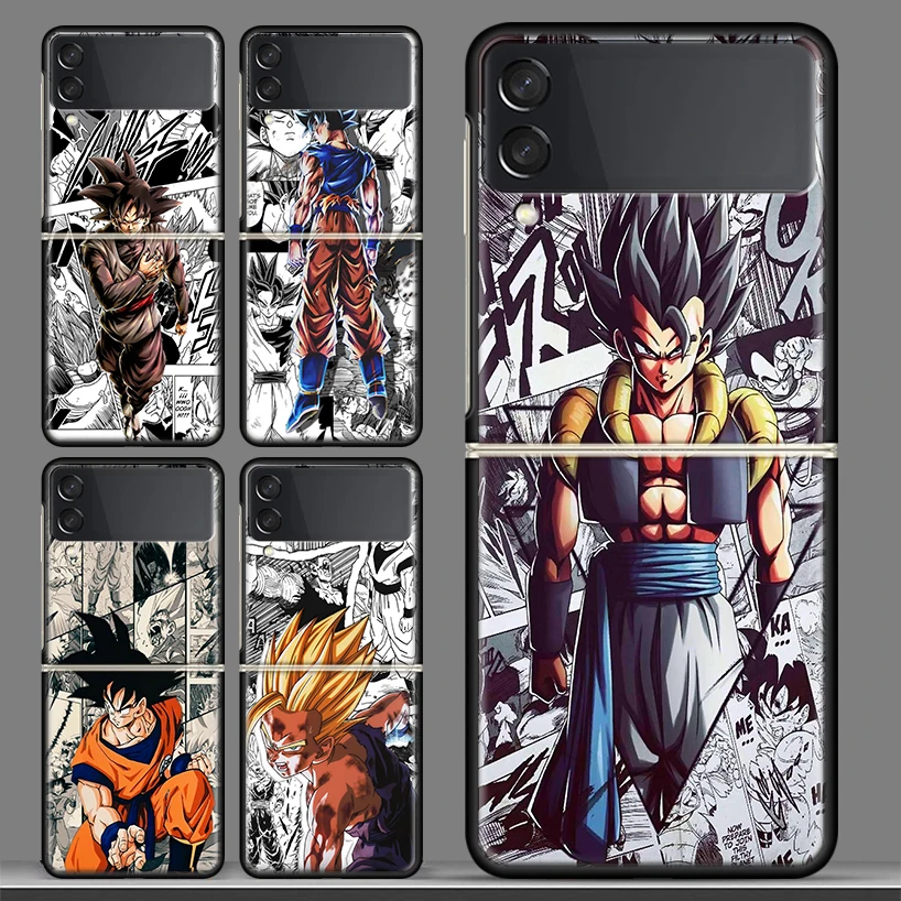

Anime Goku-D-Dragons-Balls Black Phone Case For Samsung Galaxy Z Flip 3 PC Cover ZFlip 3 5G Luxury Art Pattern Bumper Coque Shel