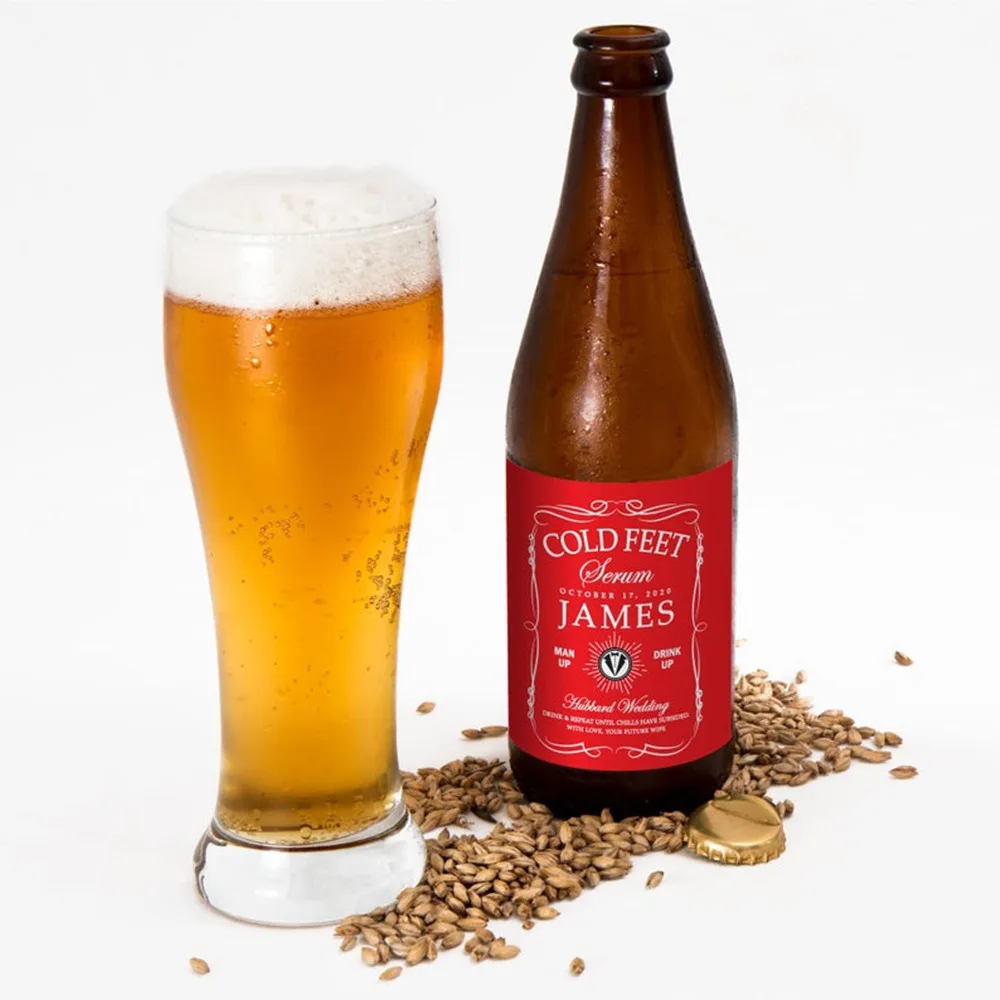 Пользовательские 4 шт. этикетки для бутылок с ликером фотоэтикетки на заказ