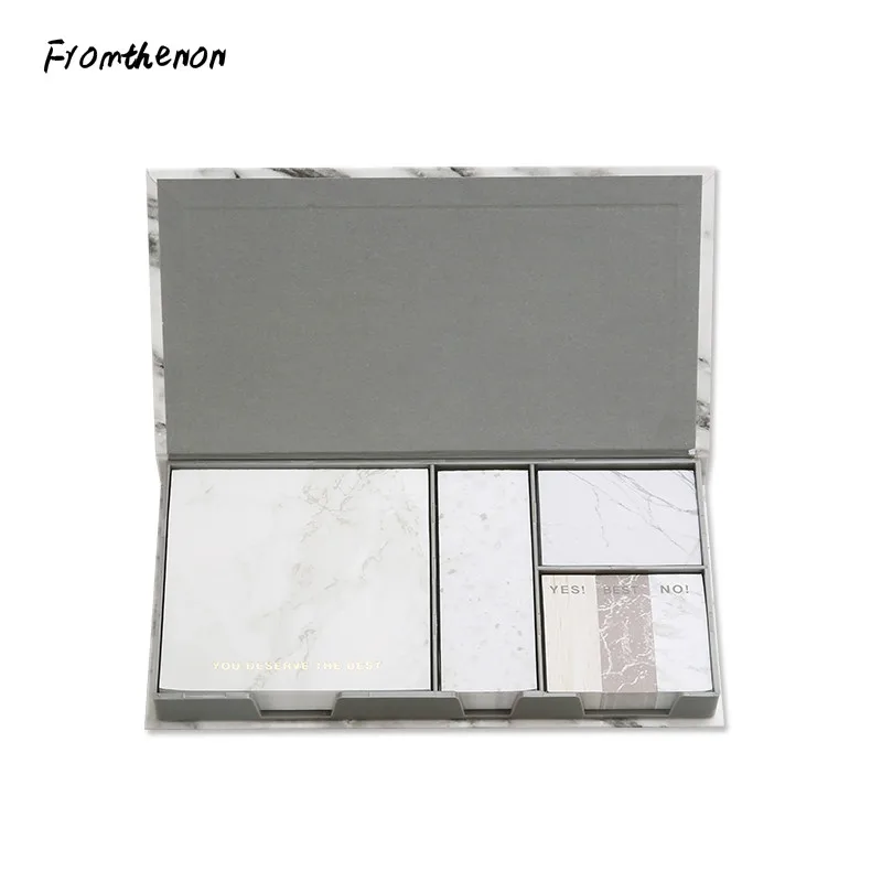 Мраморная серия липкий блокнот для заметок набор с наклейкой коробка