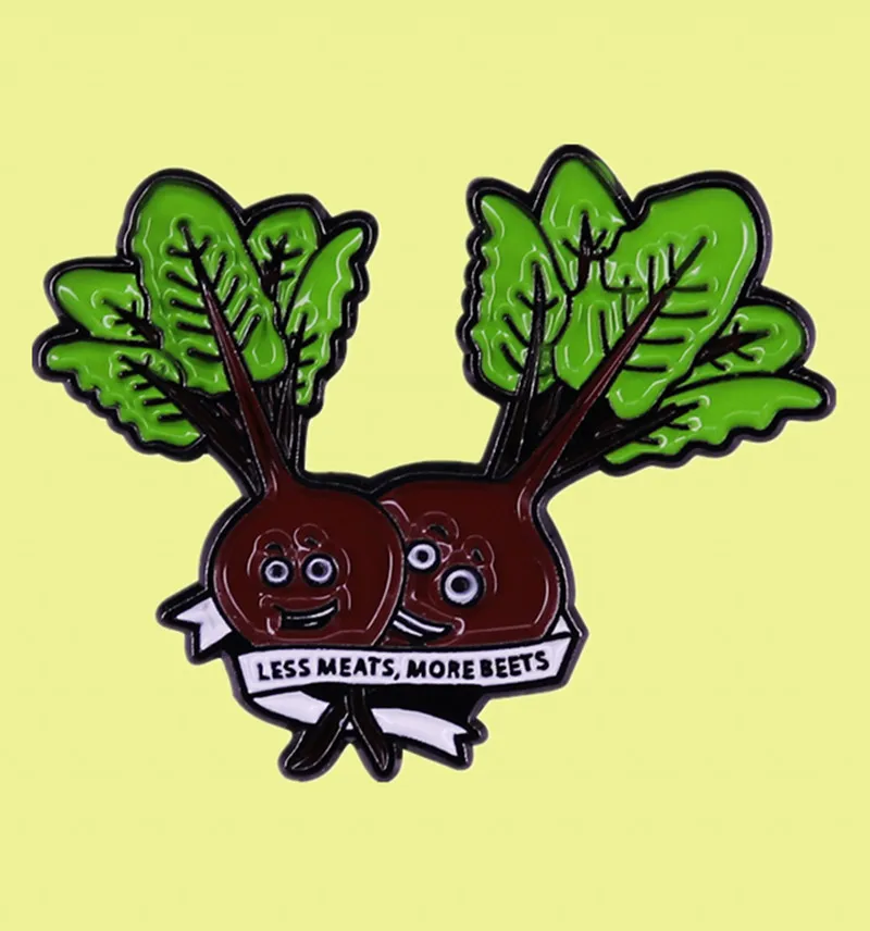 Корневых овощей свеклы мультфильм эмали штырь просто его брошь меньше мяса более