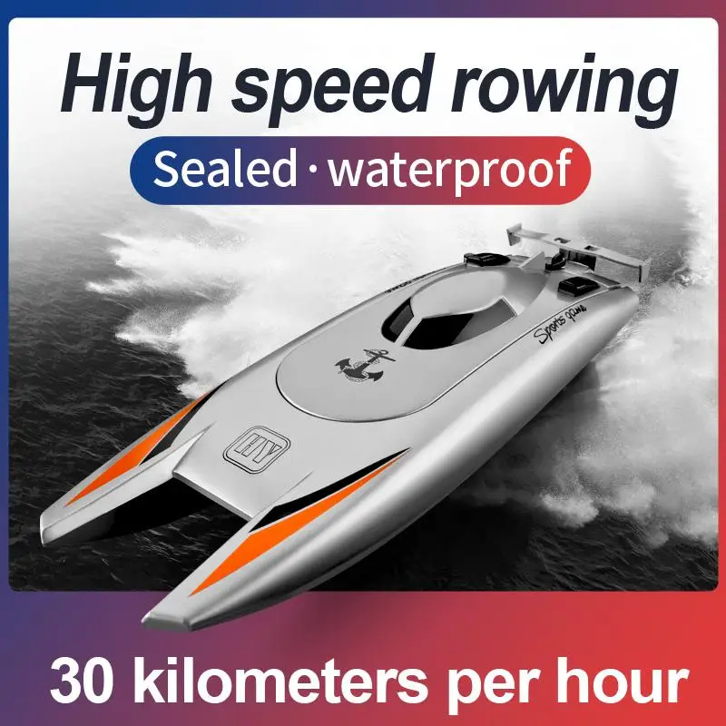 

2,4G радиоуправляемые лодки 25 км/ч высокоскоростная радиоуправляемая гоночная лодка с аккумулятором емкостью 7,4 В лодки с дистанционным упра...