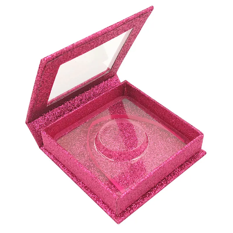 Cherry Rose 50 шт. накладные ресницы упаковочная коробка Бесплатный Логотип Поддельные 3d норковые ресницы Коробки искусственные cils полосы Алмазный Магнитный чехол пустой - Цвет: Cherry Rose