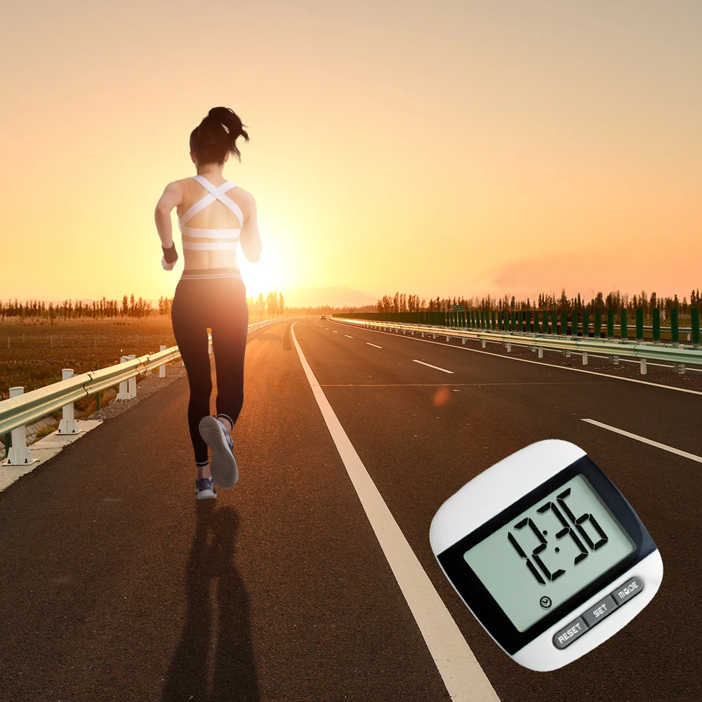 

Walking Step Counter Auto Shut Off 3D Pedometer Multi-Functional Movement Calories Counting LCD Display Fitness Equipments