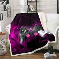 castle fairy video games pattern throw blanket modern gamer gaming blanket for kids boys girls 3d game controller blanket for ch