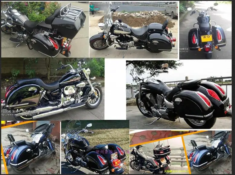 Боковые жесткие сумки для мотоцикла Honda Shadow Spirit Sabre Aero ACE Steed VLX 400 600 1100 DLX VTX1300 1800 Magna VF 250 и других моделей.