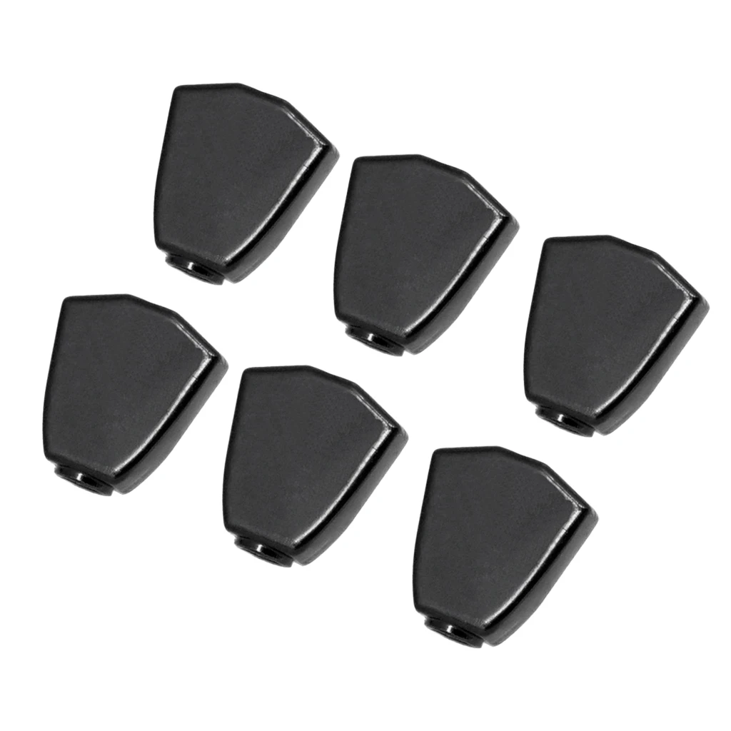 

6 Pieces Zinc Alloy Electric Guitar Tuning Pegs Tuners Buttons Caps Black