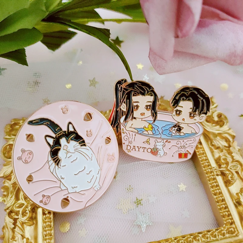 

Anime Metal Badge The Untamed Chen qingling Xiaozhan Wei wuxian Pin Brooch