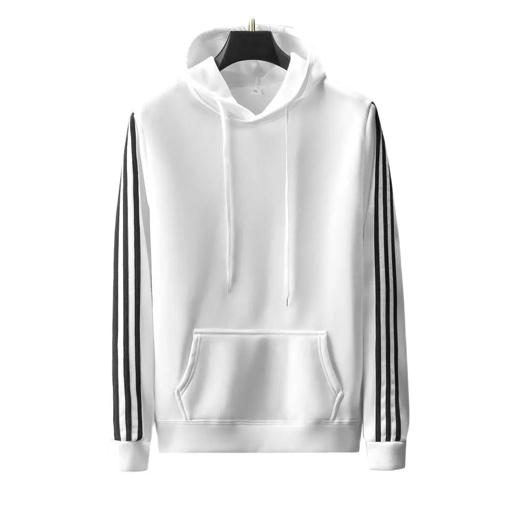 

Foreign trade new style men's hooded sweater fashion pure color casual sports sweater men's pullover hoodie