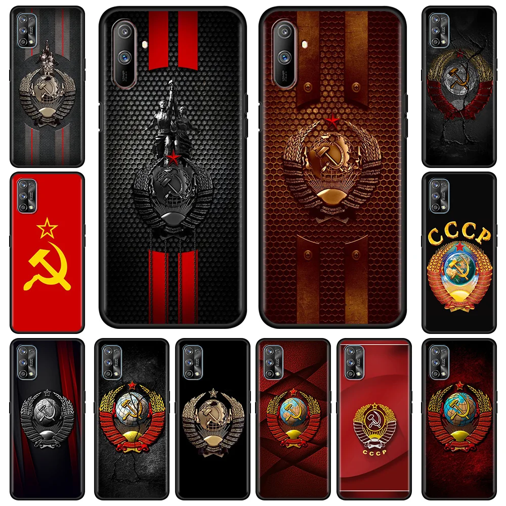 

Vintage USSR CCCP Soft Silicone Cover For Realme 6 7 Pro C21 C3 XT 5 X50 8 7i GT Neo C11 C15 C20 C25 Shockproof Phone Case Shell