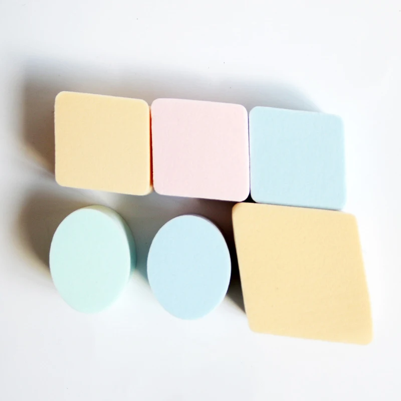 6 шт./компл. губка аппликатор для нанесения пудры на лицо случайного цвета