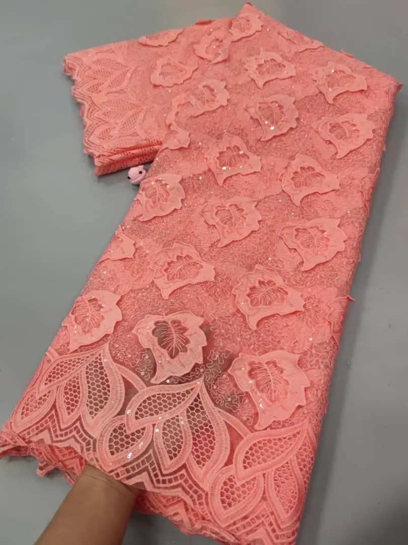 5 ярдов модная вышивка французская Тюлевая кружевная ткань с блестками 2022