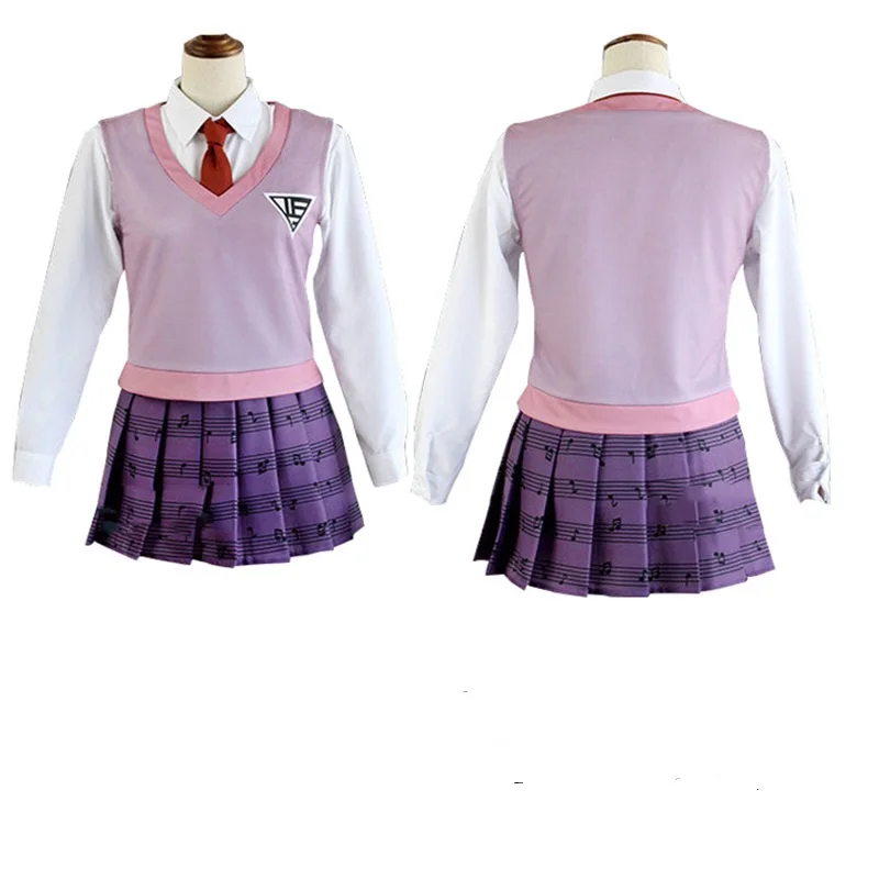 

Anime Danganronpa V3 Akamatsu kaede Cosplay Costume Uniform Skirts Girl Women Halloween Cosplay Dress Outfits Free Shippi