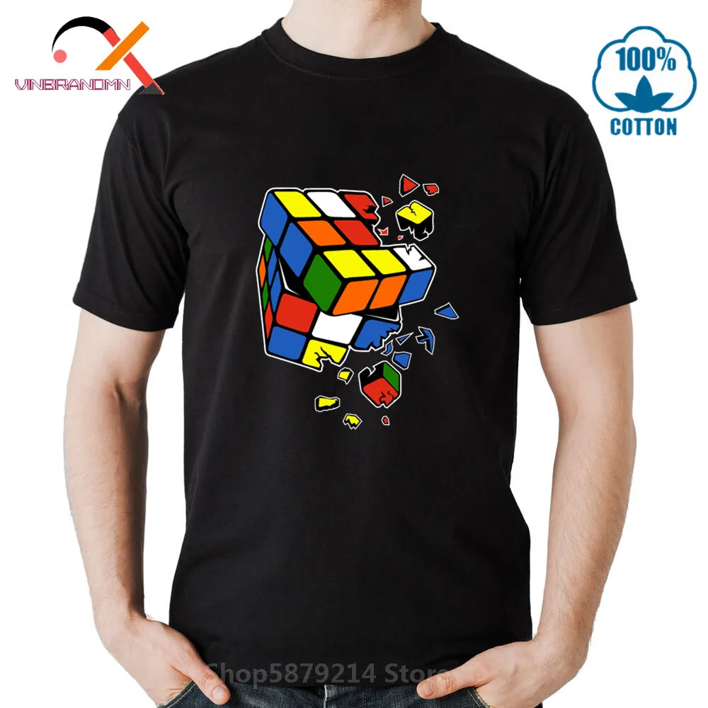 Новейшая футболка с изображением сломанного Куба абстракции забавная Теория