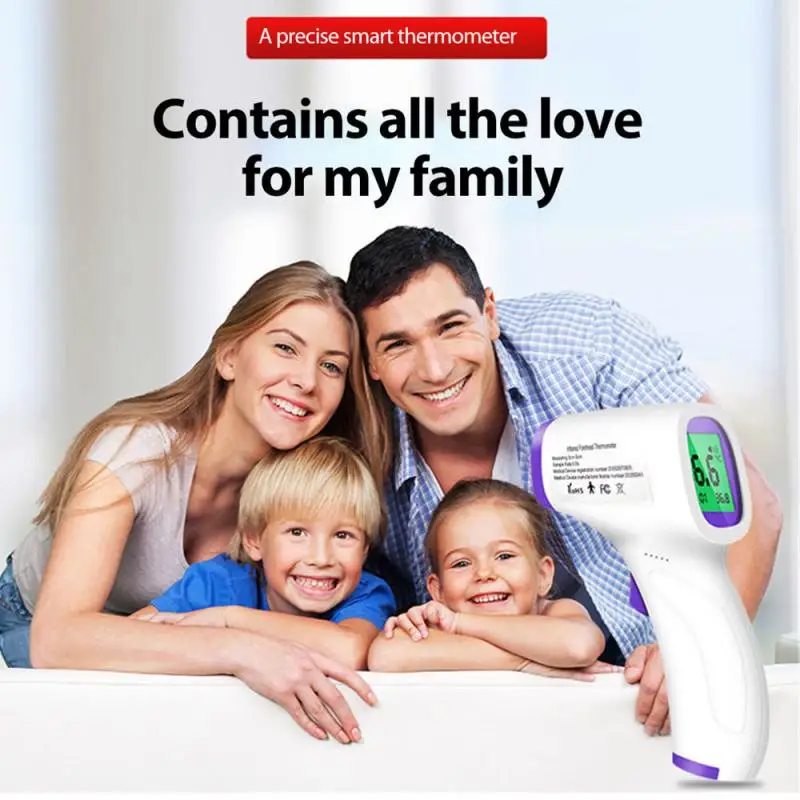 

Digital Non-Contact IR Forehead Thermometer Baby Adult Infrared Ear Body Water Temperature Fast Measurement Screen Display