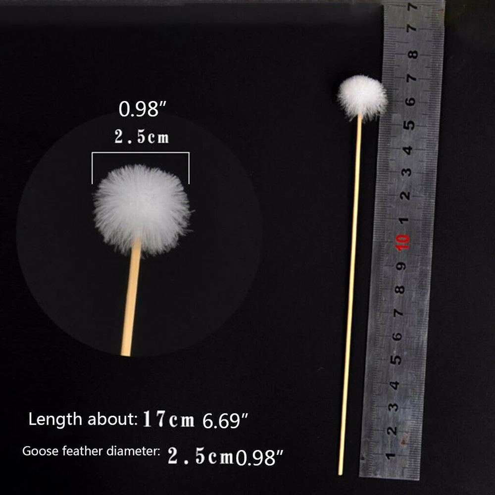 2 шт. гусиное перо для удаления ушей взрослых с бамбуковой ручкой инструменты
