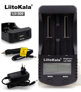 Liitokala Lii-300 Lii-500 3.7V/4.2V 18650 26650 16340 Cylindrical Lithium Batteries, Such As 1.2V AA AAA NiMH Battery Charger