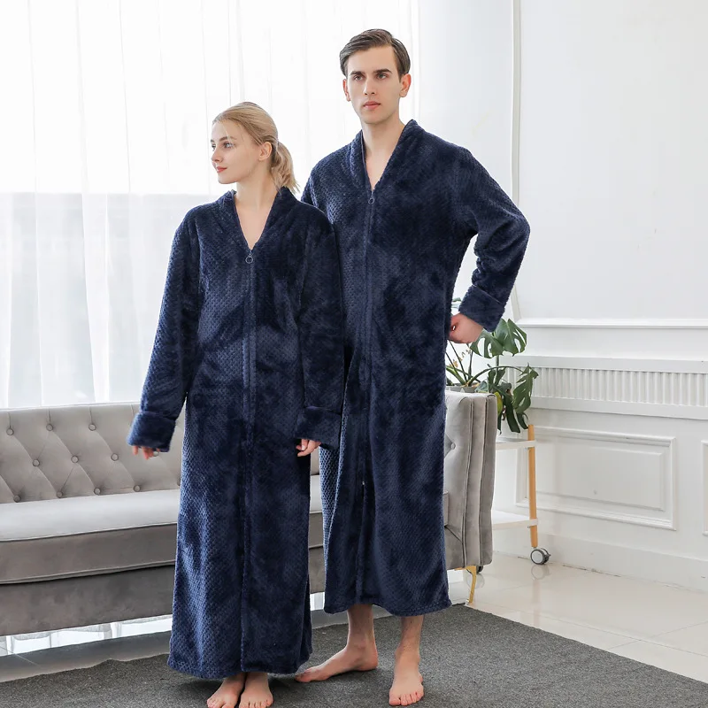 Халат кимоно с V образным вырезом для влюбленных халат на молнии Зимний новый