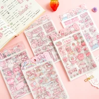 20set1lot kawaii stationery stickers pink girl heart series diary decorative mobile stickers scrapbooking diy craft stickers