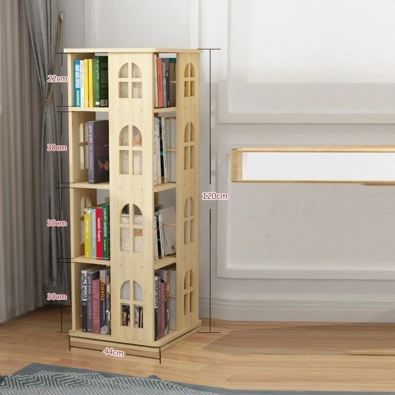 Minimalist Estanteria Libros Bookshelf Vitrina Shelf Wood Rotate Rotatable Libreria Scaffale Modern Bookcase Book Case Rack |